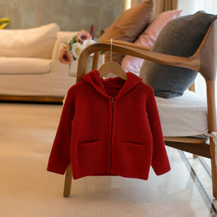 A generation of 2024 autumn and winter new neutral solid color zipper for boys and girls hoodie N003
