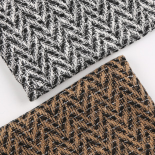 New Herringbone Small Chanel Style Fabric Slub Knitted Woolen Women's Top Tweed Skirt Bag Fabric