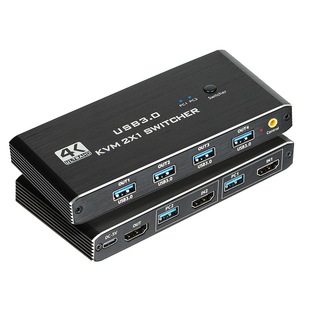 Переключатель USB 3.0kvm HDMI компьютер с переключателем преобразователь 2 в один и из HD коммутатор 4K