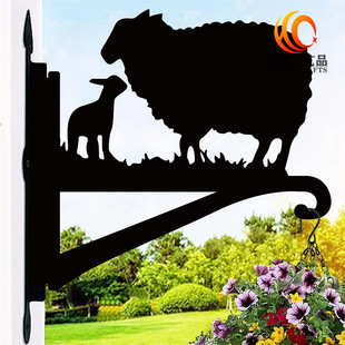 Cross Border Garden Birdcage Hook Metal Wall Flower Basket Hook Decoration Courtyard Chandelier Spring Plant Hanging Bracket