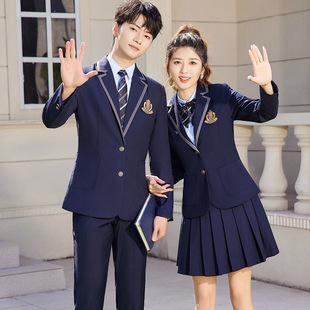 jk Uniform Set Men's and Women's Orthodox College Style Suit Three-Piece Set Junior High School Uniform Graduation Class Uniform School Suit
