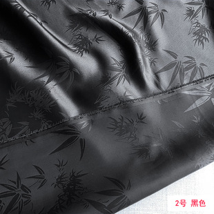 bamboo leaf jacquard silk mulberry satin fabric national style jacquard mulberry silk hanfu cheongsam dress silk fabric