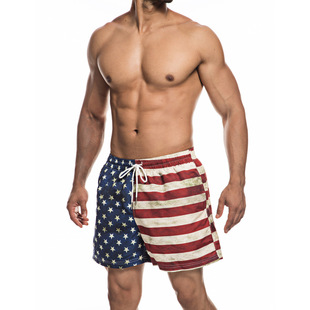 Men's swimming trunks beach pants American flag beach pants FR038
