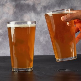 In Stock American pint cup wide mouth beer glass bar household large mouth beer glass juice cup printable logo