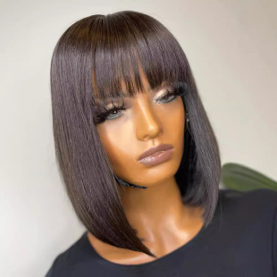 Механизм живого действия Bobo головной убор bob human hair full machine made wig
