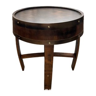 Wooden Wine Barrel Table Simple Solid Wood Furniture Coffee Table Wooden Table Household Living Room Wooden Table Home Decoration Chinese Tea Table