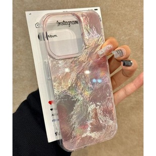 Порошкообразный градиент iPhone16Promax противоударный чехол 15 лак 14 яблоко 13 большие отверстия вихрь XR жесткий