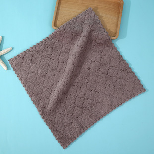 Encrypted coral fleece small square towel diamond pattern hand towel kitchen cleaning absorbent saliva towel baby children hand towel