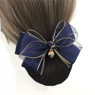 Nurse Professional Hair Flower Wholesale Bank Stewardess Hair Net Hairpin Bow Hair Accessories Female Korean Style Headwear Net Pocket New Style