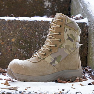 Winter new fleece-lined men's cotton shoes sheepskin fur integrated super thick wool boots northeast outdoor non-slip winter boots
