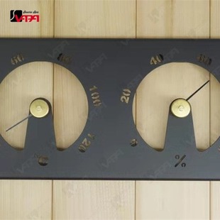 Foreign trade export 2MM thickness sauna room aluminum temperature and humidity meter single table dry steaming wet steaming room thermometer aluminum
