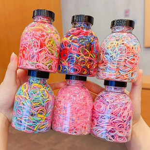 Children's baby hair band high elastic rubber band new canned disposable hair rubber band color hair rope
