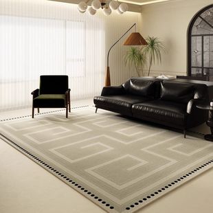 Velvet Carpet, warm, wear-resistant and stain-resistant living room carpet, absorbent and non-slip household easy-to-care carpet