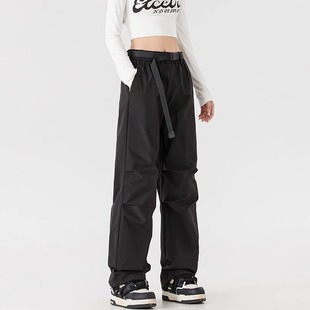 Woodpecker Soft Shell Charge Pants Women's Spring and Autumn Loose Straight Leg Wide Leg Climber Pants Functional Waterproof Overalls