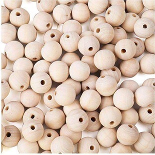 Wooden Beads Solid Wood Beads Wooden Round Ball Bracelet Necklace Accessories Handmade DIY Toy Accessories