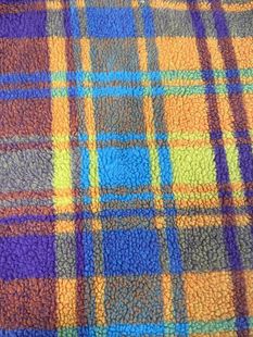 Manufacturer's New Spot Lamb Wool Wave Pattern Jacquard Lamb Velvet Plaid Fabric Kidsren's Clothing Jacket Toy Fabric