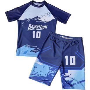 Teenager swimsuit plus fattening children's swimsuit split swimsuit five-part pants youth swimsuit suit wholesale