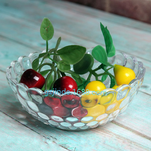 Jinde Transparent European Crystal Bead Small Bowl Fruit and Vegetable Salad Bowl Fruit Dessert Bowl Creative Candy Bowl