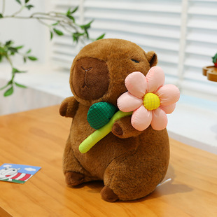 Wholesale cross-border high-value flower kapibala doll backpack series capybara plush toy doll for girlfriend