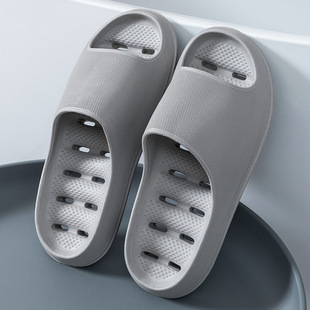 Hollow-out Slippers Thick-soled Non-slip Bathroom Slippers Women's Summer Home Leakage Household Indoor Shit-feeling Bathing Slippers