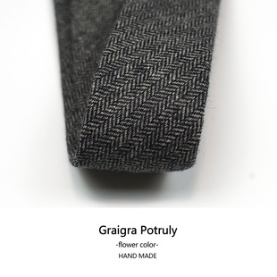 Wool Tie Men's Wholesale Curry Green Woolen 6cm Tie Fashion Retro Scottish Tweed Men's Tie