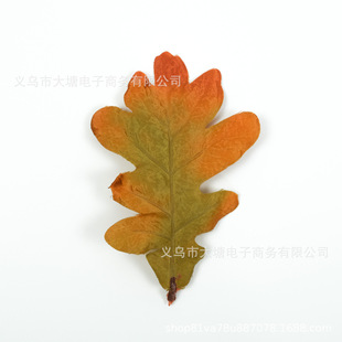 Shein Hot Selling Simulation Single-piece Oak Silk Screen Printing Leaf Autumn Color DIY Christmas Garment Flower bouquet Decoration Accessories
