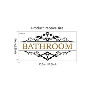 Bathroom Ванная комната Прачечная логотипы наклейки Трансграничные Съемные складские декоративные настенные наклейки PH2669