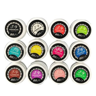 Amazon nail painting glue 12 color suit light therapy nail oil glue painting flower pull line solid color glue high-grade nail pigment