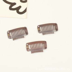 in stock nine tooth wig hair clip bb clip metal drop clip fixed wig hat windproof hair clip wholesale