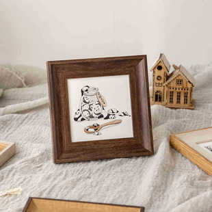 Square photo frame plus print photo 6 inch 7 inch 8 oil painting stick frame table diy mini yum empty frame wall