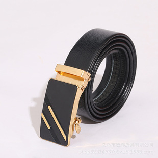 Men's belt leather goods wholesale imitation leather scratch-resistant belt automatic belt business leisure belt men's stall supply belt