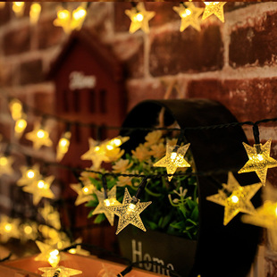 LED Bubble Ball Light String Solar Star String Light Outdoor Camping Atmosphere Light Colorful Light Courtyard Decorative Light Strip