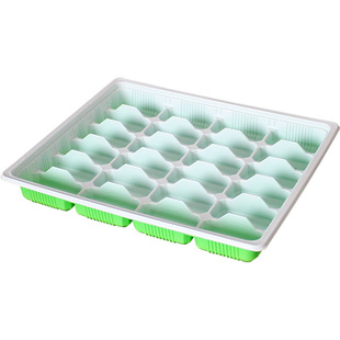 Disposable dumpling Box takeaway special lunch box commercial frozen dumpling plastic box fast food packing box 20 grid with lid