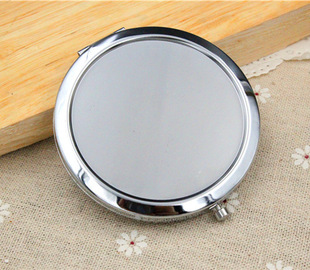 Double-sided folding portable high-end metal makeup small mirror portable mirror embryo wholesale mirror base accessories DIY mirror