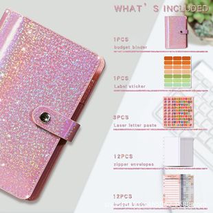 Cross-border Gypsophila Morandi a6 Loose-leaf Bookkeeping Notebook Creative Cash Budget This Financial Planning Handbook