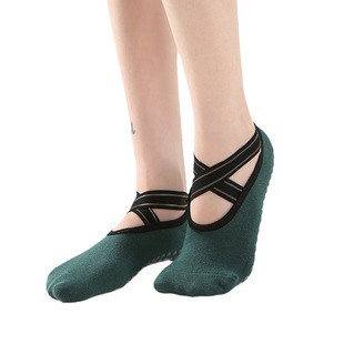 Gold silk lace-up yoga socks non-slip dispensing women's yoga socks professional sports dance socks
