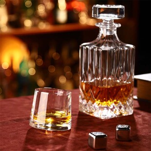 ins style thickened rotating crystal glass wine glass personalized foreign wine tumbler whiskey Cup