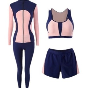 Swimwear Women's Summer 2024 New Split Long Sleeve Sun Protection Conservative Slim Belly Covering High-end Swimwear