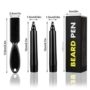 Amazon Supply Four-fork beard Pen Waterproof eyebrow pencil beard filling pen painting pen beard brush can be customized logo
