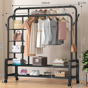 Drying Rack Floor Bedroom Household Folding Indoor Coat Rack Simple Balcony Storage Rack for Drying Clothes