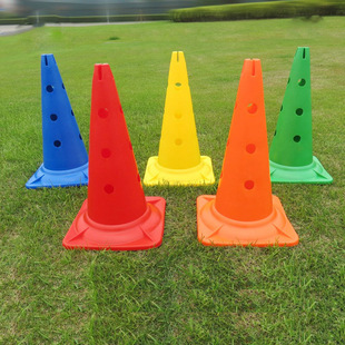 Logo barrel football basketball training equipment obstacle 52cm round bottom logo cone barricade factory direct wholesale price