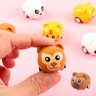 Cartoon small animal car pull back car inertia car Children pull back car toy kindergarten small gift gift wholesale