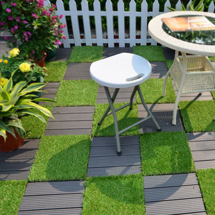 Artificial artificial lawn outdoor kindergarten sports floor mat with holes plastic suspension assembled lawn fake turf