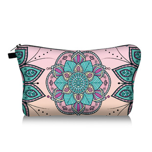 Amazon Cross-border Classic Digital Printed Cosmetic Bag Mandala Pattern Clutch Bag Women's Multifunctional Storage Bag