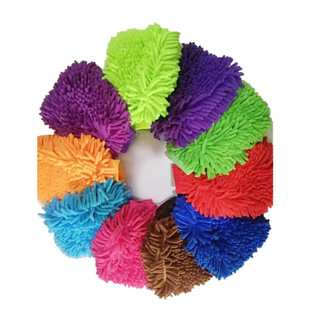 Car wash gloves coral fleece thickened car rag foam gloves long velvet single-sided double-sided chenille car cleaning gloves