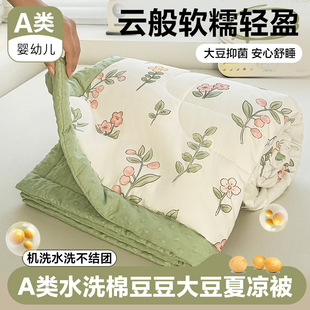 Category a Maternal and Infant Grade Summer Quilt Washed Cotton Bean Quilt Air-Conditioned Quilt Kidsren's Summer Quilt Student Dormitory Spring & Fall Thin Quilt