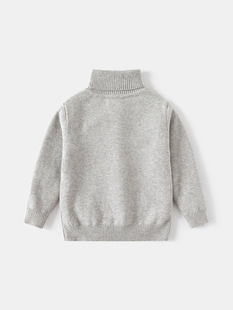 Cross-border direct supply of children's clothing boys single-layer cotton turtleneck sweater 24 autumn and winter new children's net color base sweater