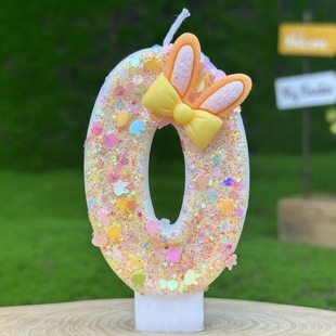 Cross-border e-commerce Amazon Xiyin Digital Birthday Candle Cake Party Decoration Birthday Wax diy Cute Ears