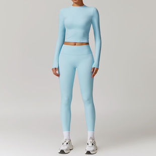 Zechuang Sanding Yoga Suit suit High Waist Tight Joker Yoga Fitness Suit Running Sports suit Women 8886