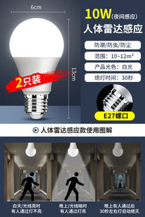 led Sensor Ceiling Light Stair Corridor Corridor Light Infrared Human Radar Sensor Light Intelligent Sound and Light Control Light